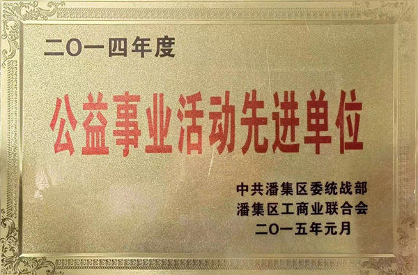 公益事業(yè)活動先進單位